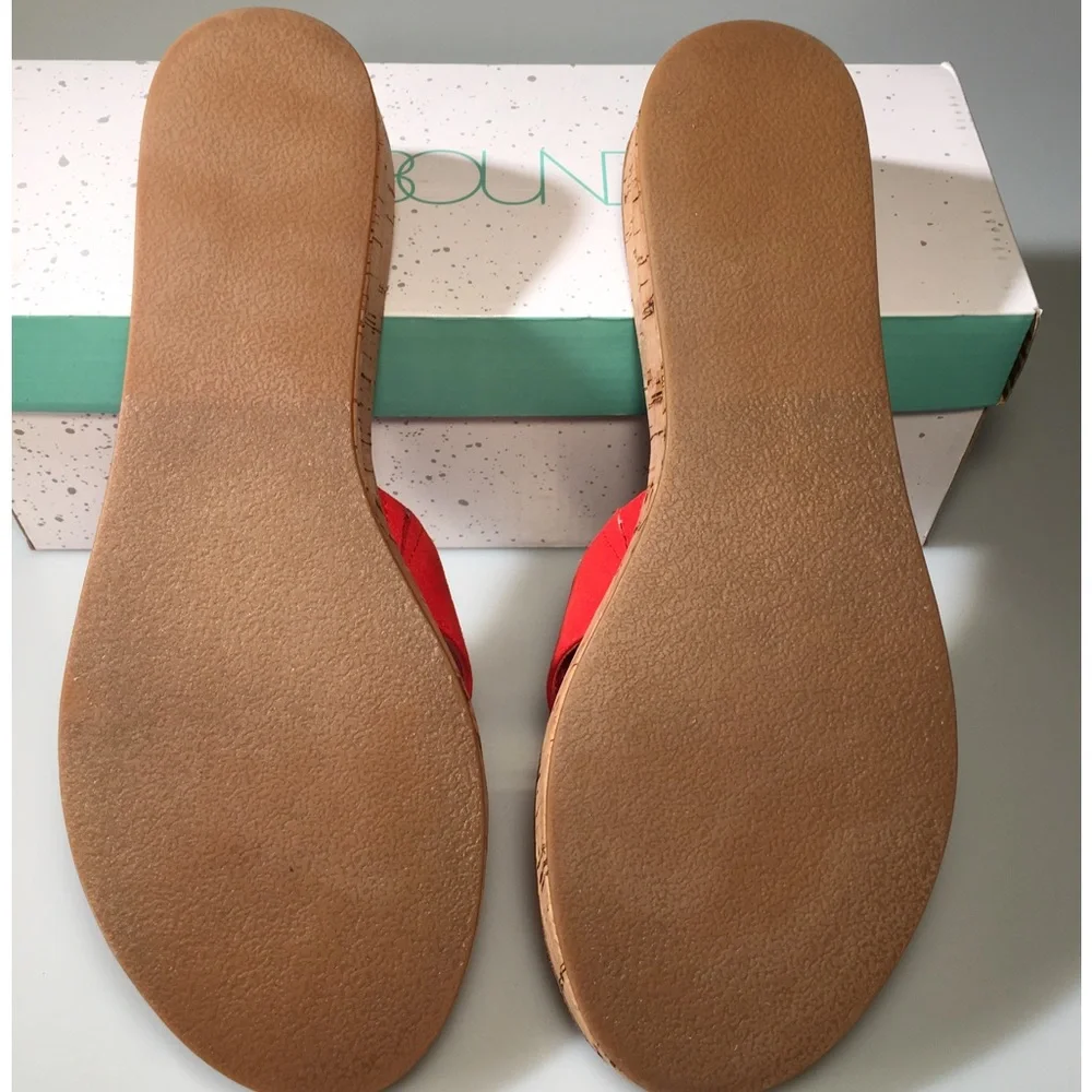 ***SALE***ABOUND Tess-Fab Faux Suede Cork Wedge Sandals